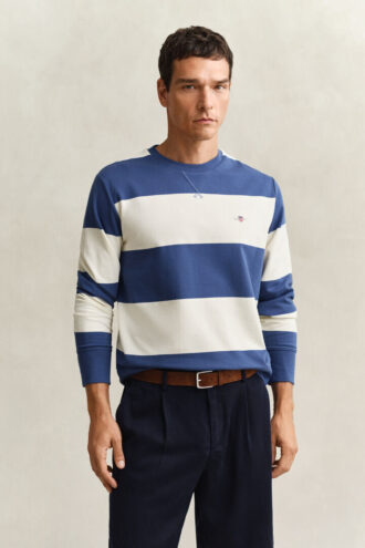 Gestreiftes Sweatshirt mit Rundhalsausschnitt