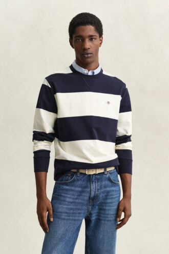 Gestreiftes Sweatshirt mit Rundhalsausschnitt