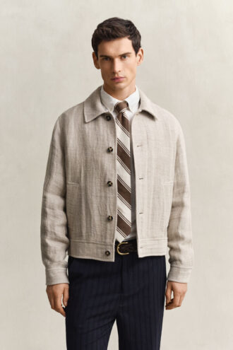 Jacke aus gewaschenem Leinen