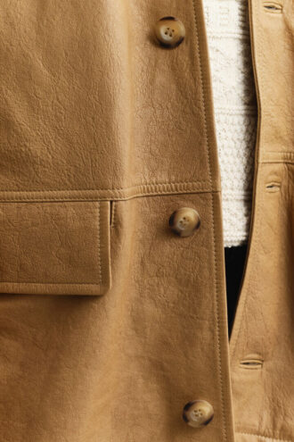 Leder-Decker-Jacke