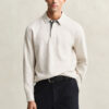 Leichtes Sacker Rib-Polo-Sweatshirt