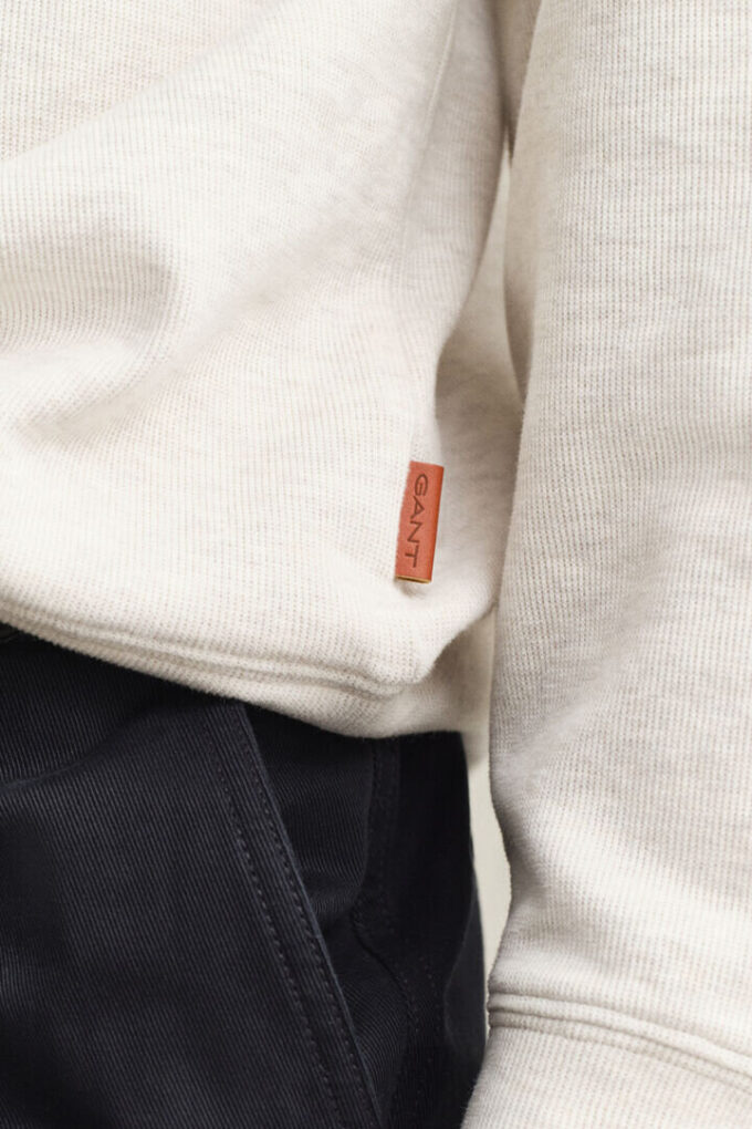 Leichtes Sacker Rib-Polo-Sweatshirt