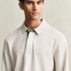 Leichtes Sacker Rib-Polo-Sweatshirt