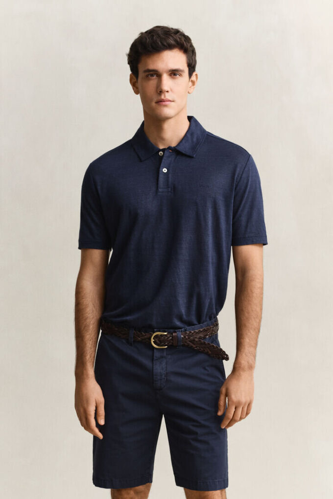 Leinen-Poloshirt