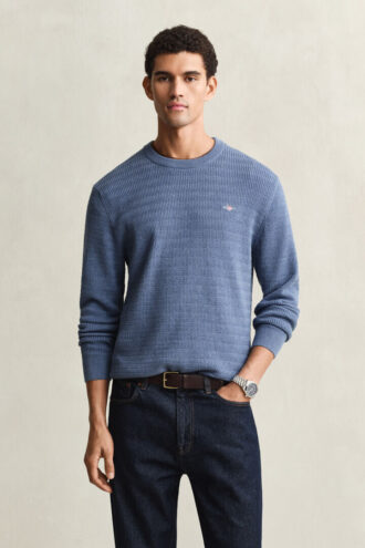 Mini-Pullover mit Rundhalsausschnitt und Zopfmuster