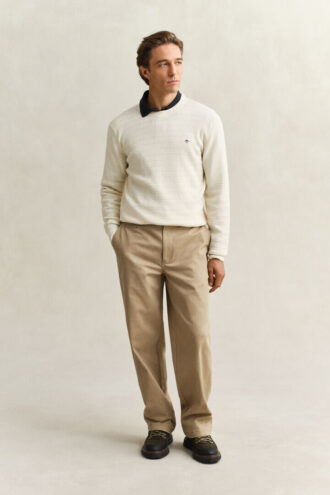 Mini-Pullover mit Rundhalsausschnitt und Zopfmuster