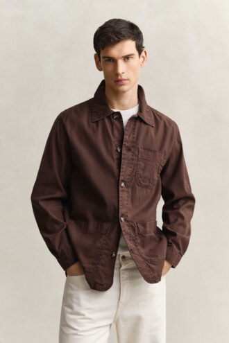 Overshirt aus Leinenmischung