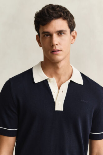 Polo-Pullover aus Baumwolle und Modal