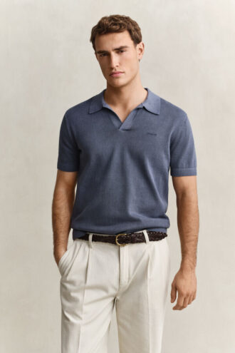 Polo-Pullover im Sunfaded-Look