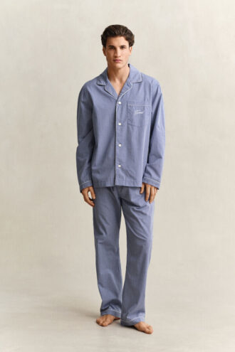 Pyjama-Set aus Gingham-Popeline