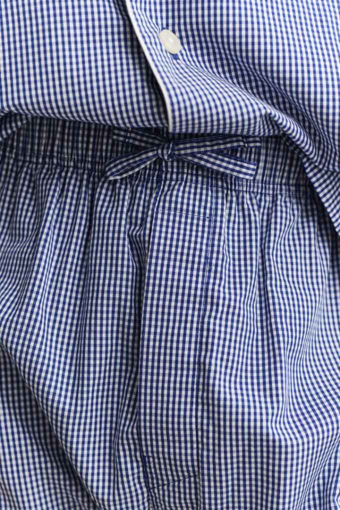 Pyjama-Set aus Gingham-Popeline