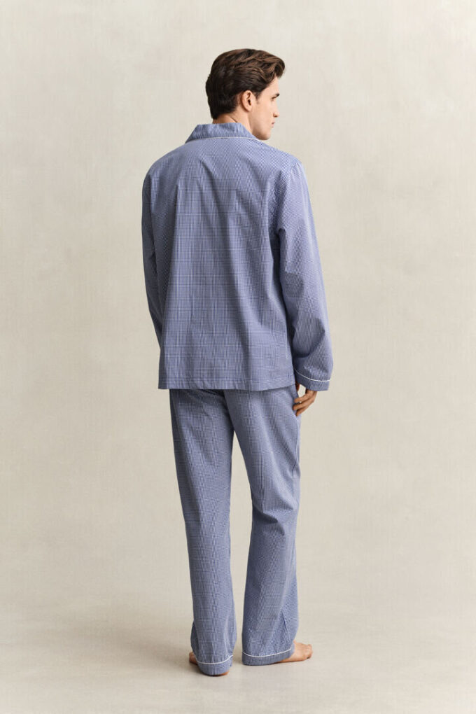 Pyjama-Set aus Gingham-Popeline
