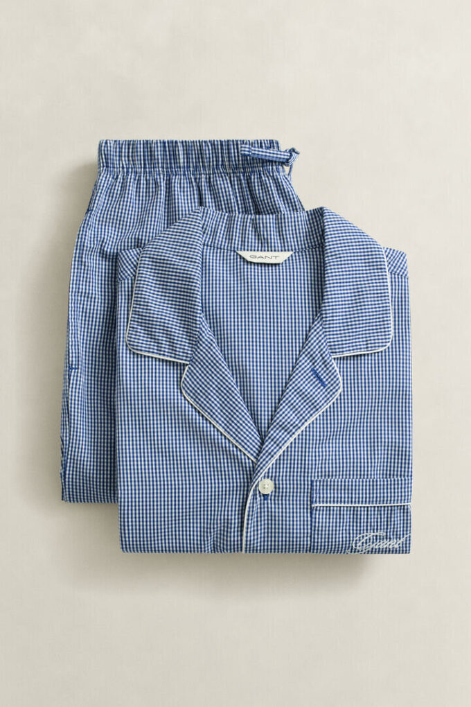 Pyjama-Set aus Gingham-Popeline