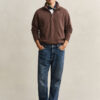 Sacker Rib Sweatshirt mit halbem Reißverschluss