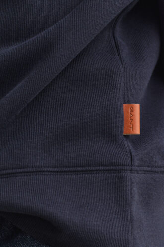 Sacker Rib Sweatshirt mit halbem Reißverschluss