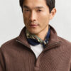 Sacker Rib Sweatshirt mit halbem Reißverschluss