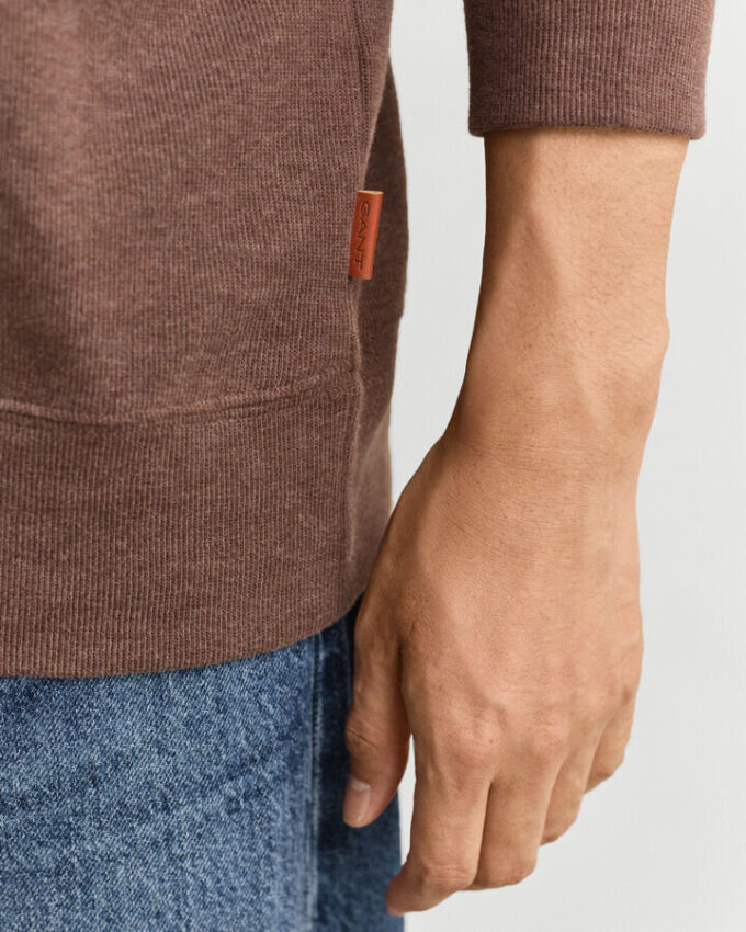 Sacker Rib Sweatshirt mit halbem Reißverschluss