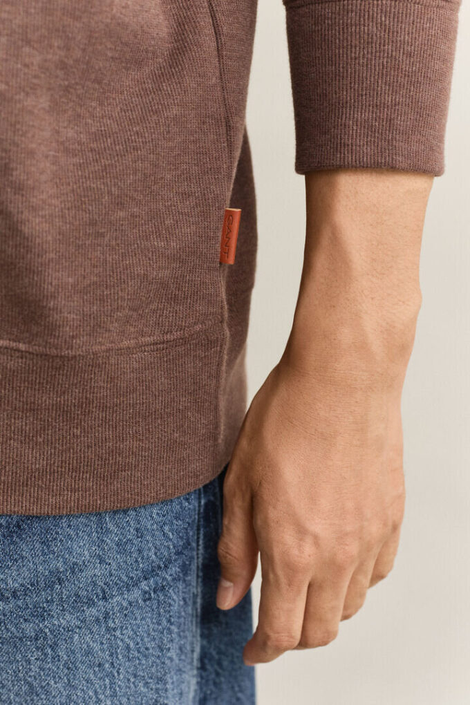 Sacker Rib Sweatshirt mit halbem Reißverschluss