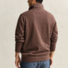 Sacker Rib Sweatshirt mit halbem Reißverschluss