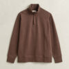Sacker Rib Sweatshirt mit halbem Reißverschluss