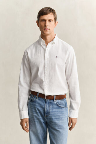 Seersucker-Hemd in Regular Fit