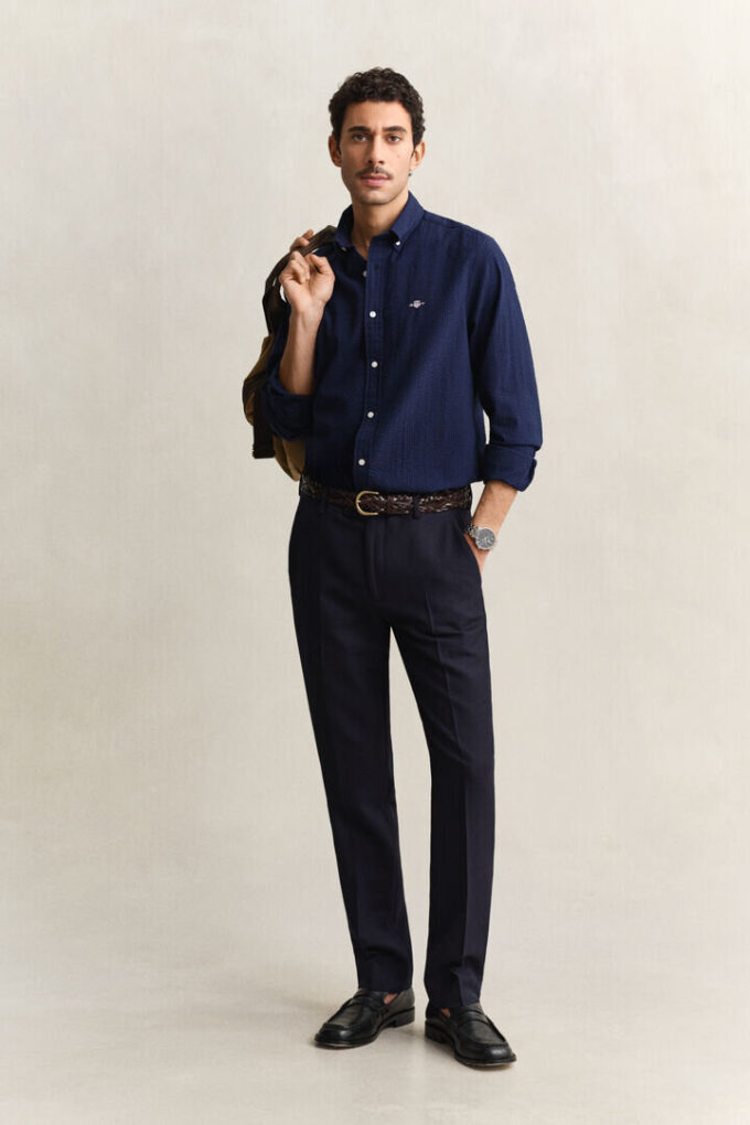 Seersucker-Hemd in Regular Fit