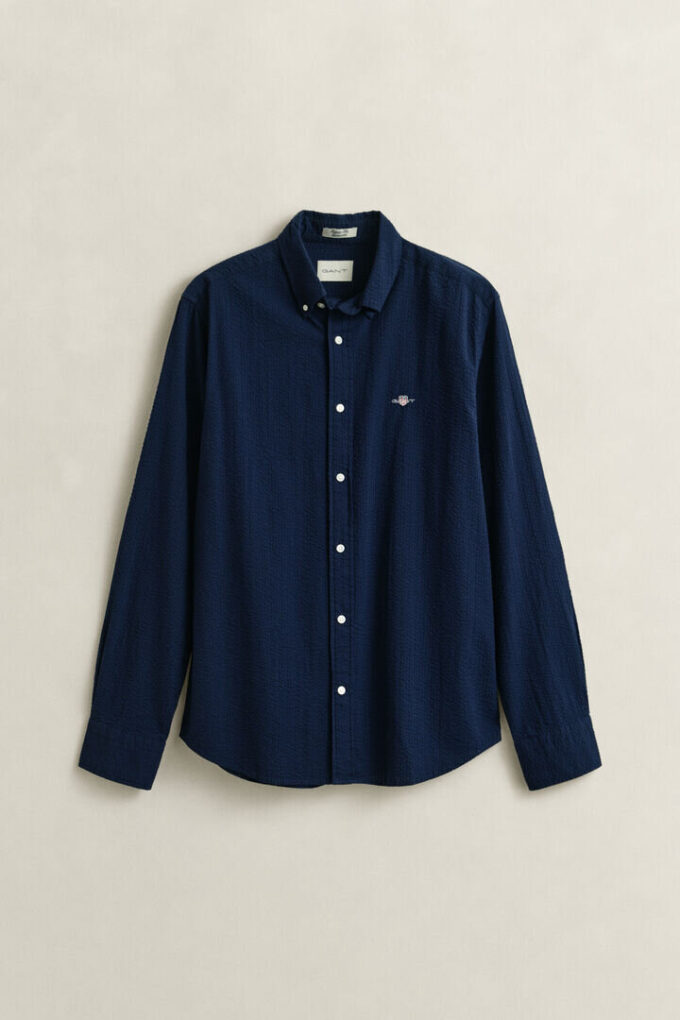 Seersucker-Hemd in Regular Fit