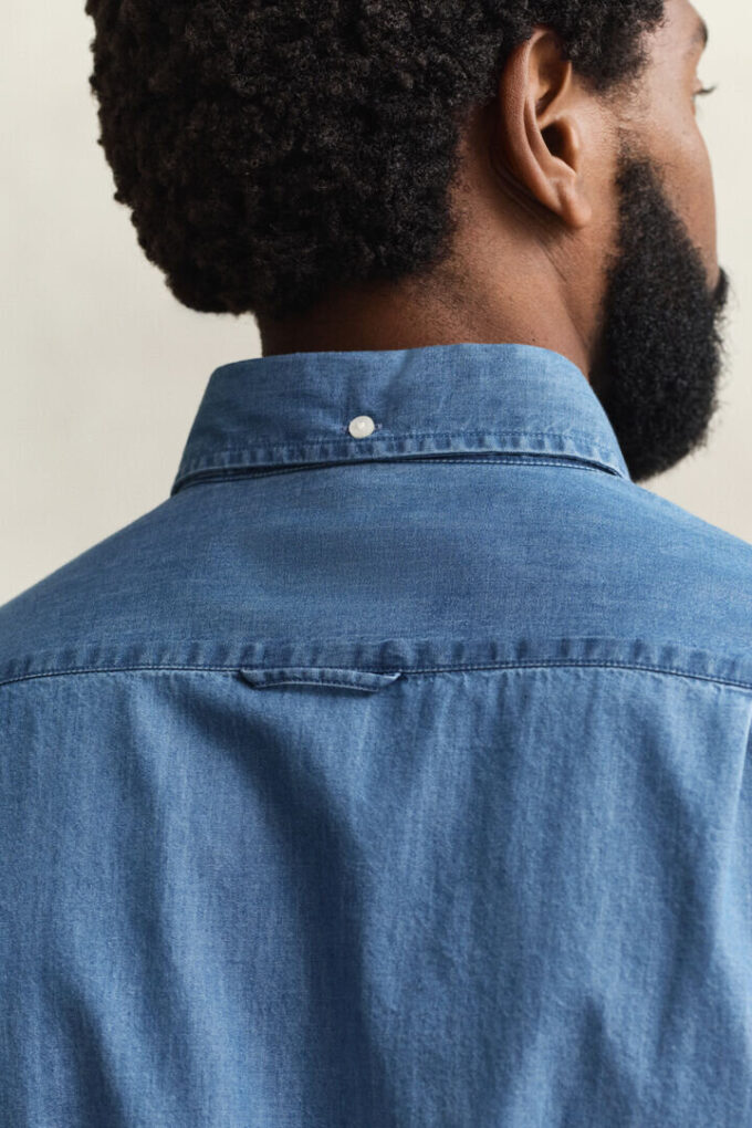 Slim-Fit-Hemd in Indigo
