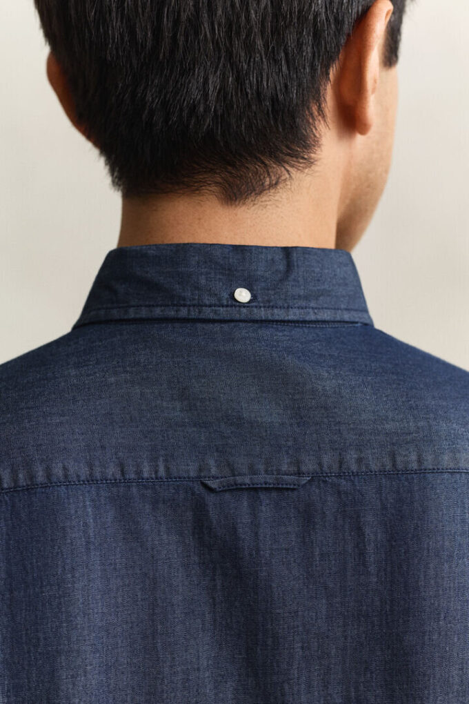 Slim-Fit-Hemd in Indigo