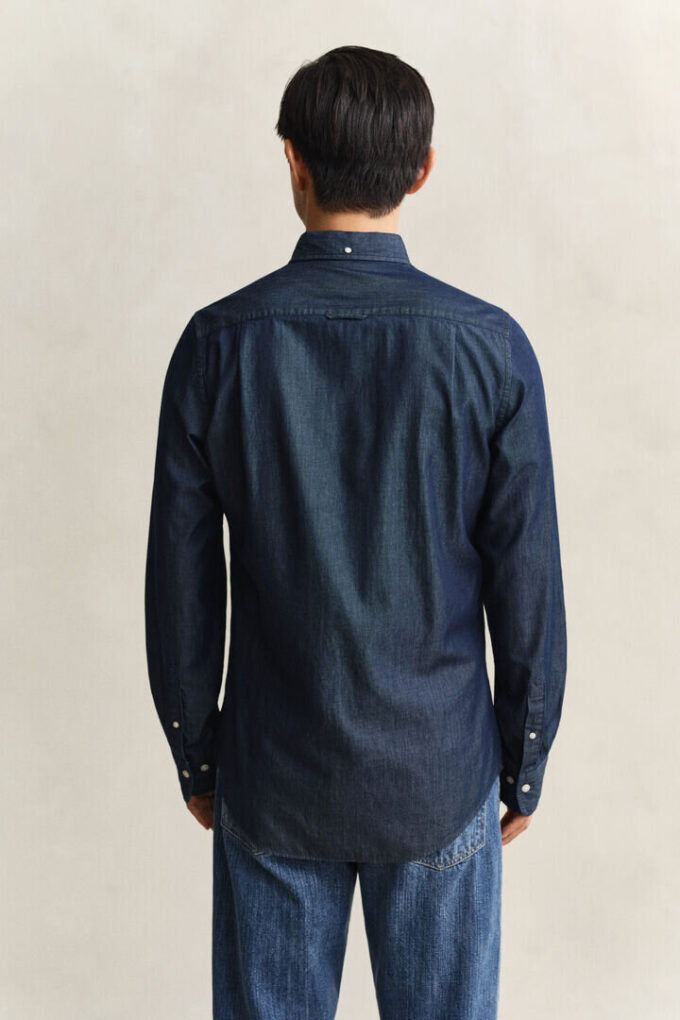Slim-Fit-Hemd in Indigo