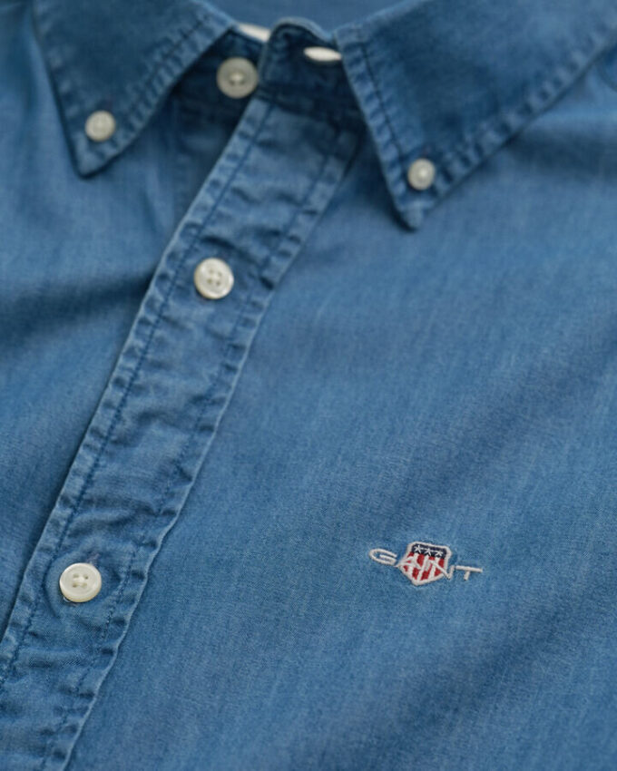 Slim-Fit-Hemd in Indigo
