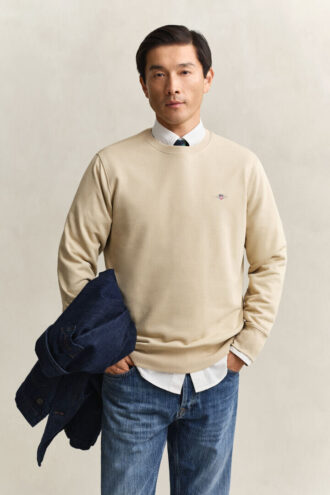 Sweatshirt mit Rundhalsausschnitt und Wappenaufdruck