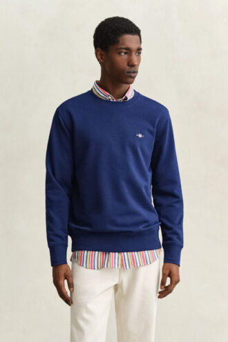 Sweatshirt mit Rundhalsausschnitt und Wappenaufdruck
