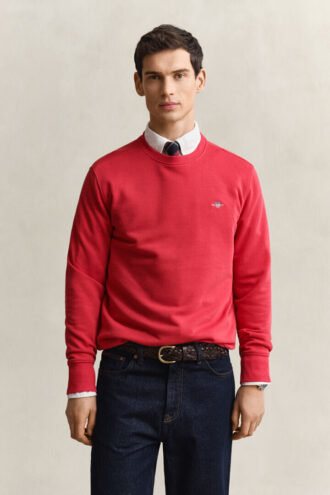 Sweatshirt mit Rundhalsausschnitt und Wappenaufdruck