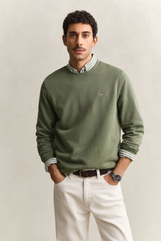 Sweatshirt mit Rundhalsausschnitt und Wappenaufdruck