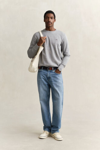 Sweatshirt mit Rundhalsausschnitt und Wappenaufdruck